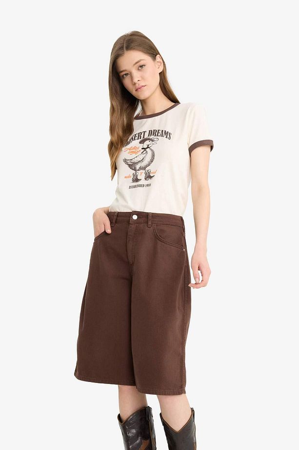 Coool Normal Bel Kısa Paça Gabardin Bermuda Şort F3133ax25hs - 6