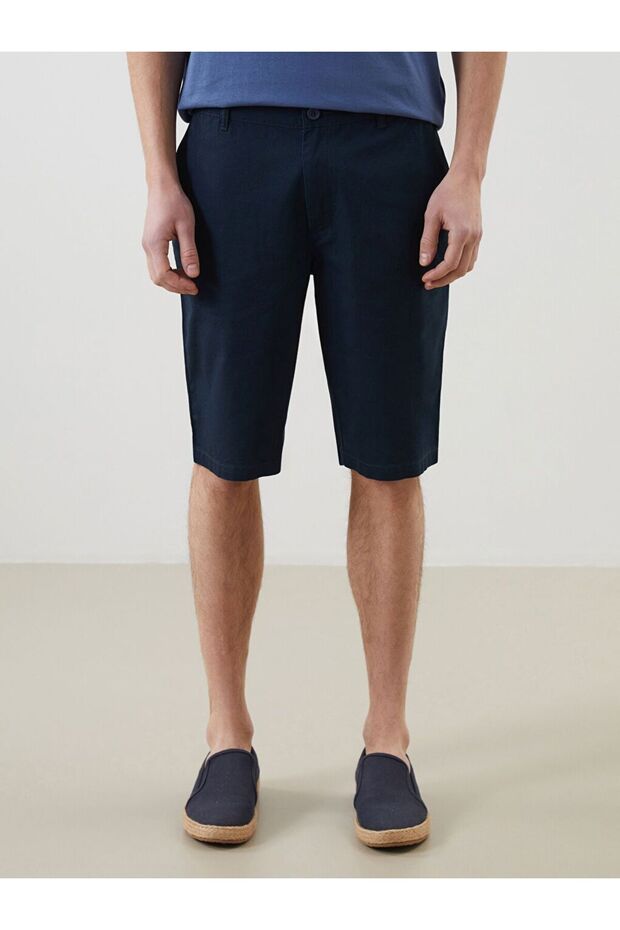 LCWAIKIKI Classic Standart Kalıp Gabardin Erkek Şort - 2