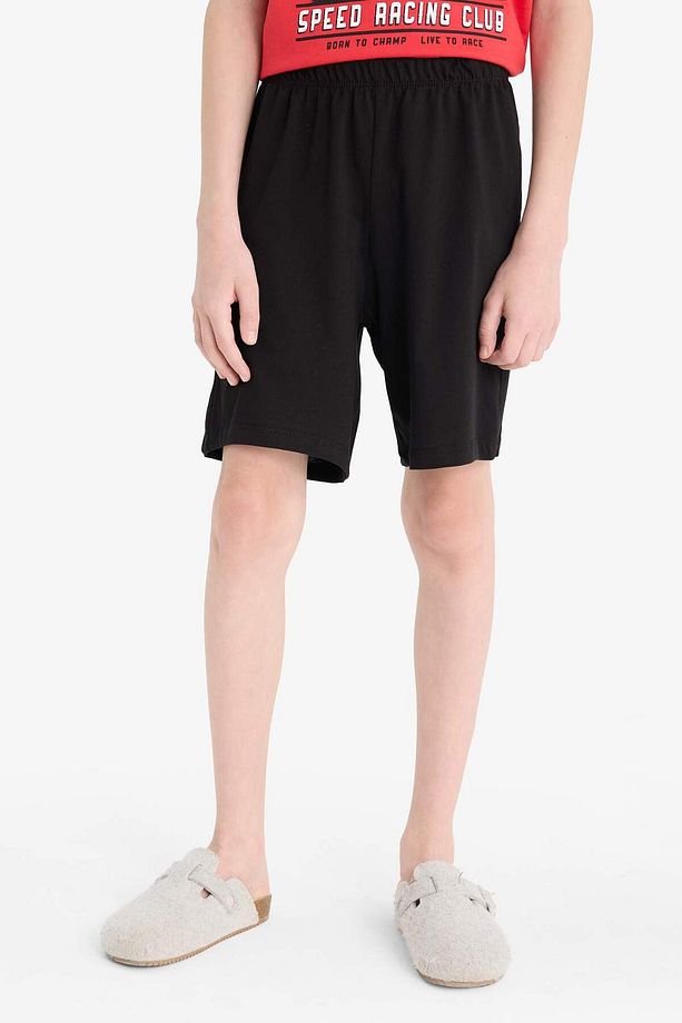 Erkek Çocuk Pijama Takımı Kısa Kollu Üst Esnek Belli Şort F1734a825hs - 5