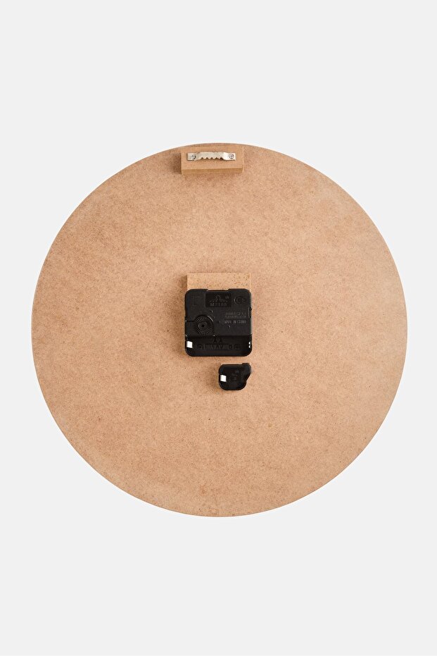 ساعة حائط من الورق المقوى، لون بني - 2