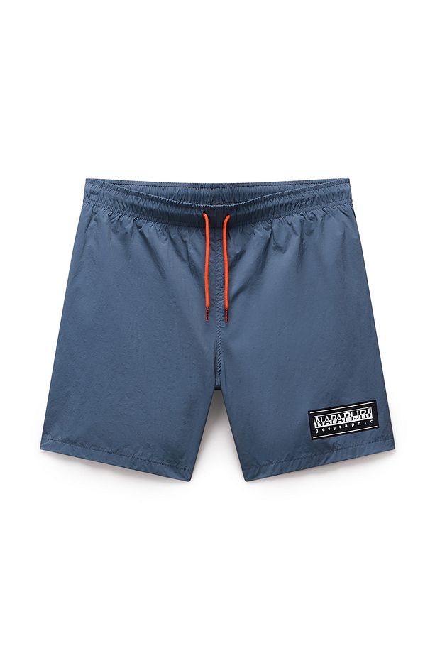 NP0A4IBKG1Y1-V-BOX LOGO Gri Regular Fit Erkek Şort Mayo - 4
