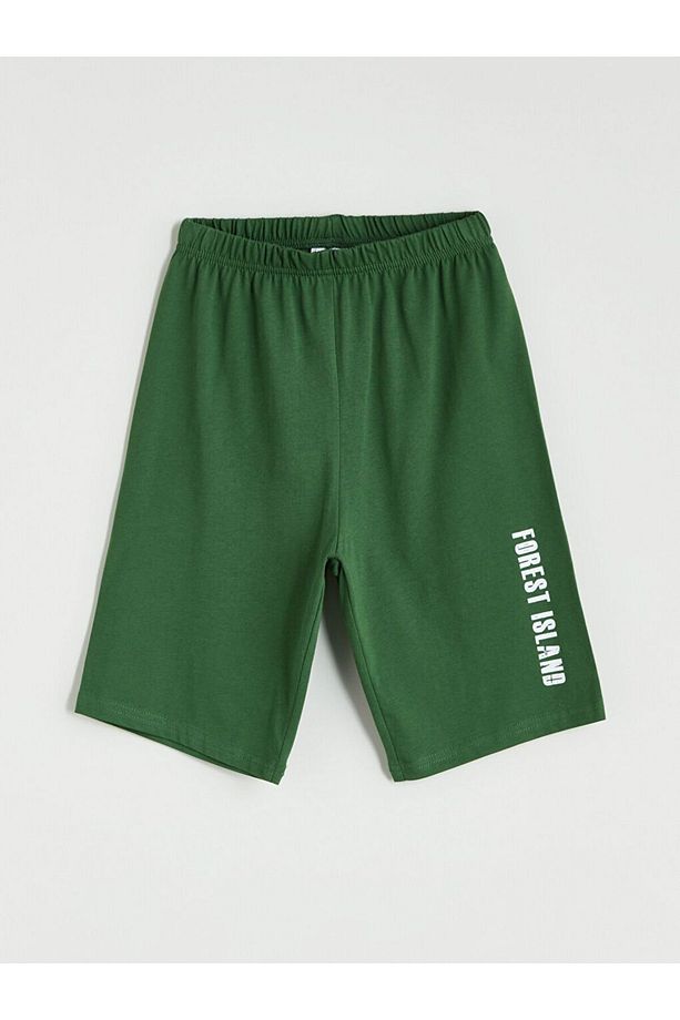 LCW Kids Bisiklet Yaka Erkek Çocuk Şortlu Pijama Takımı - 5