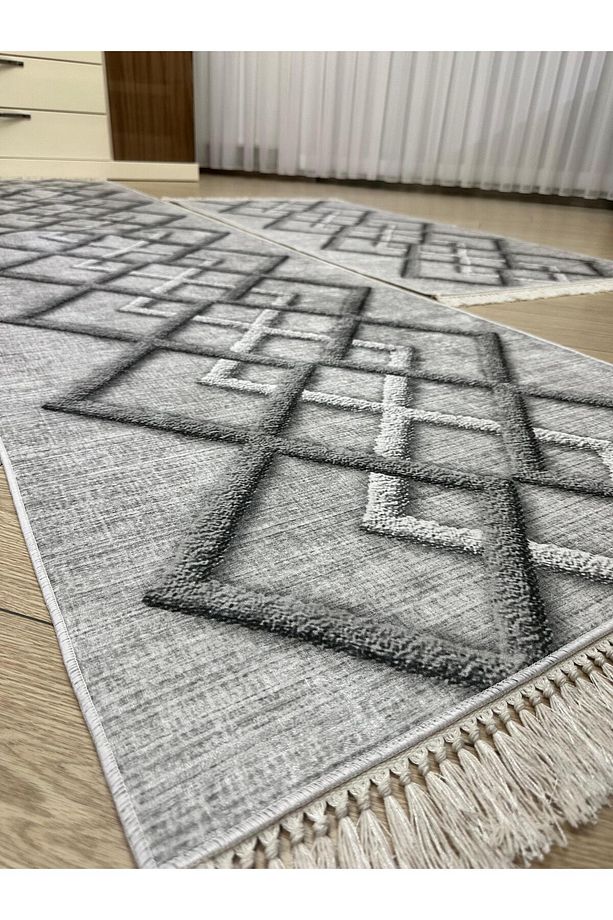 Yatak Odası Halısı Seti 3 'lü Yatak Odası Halı Takımı 2 Adet 80x150 1 Adet 80x300 Halı Seti Yolluk - 4