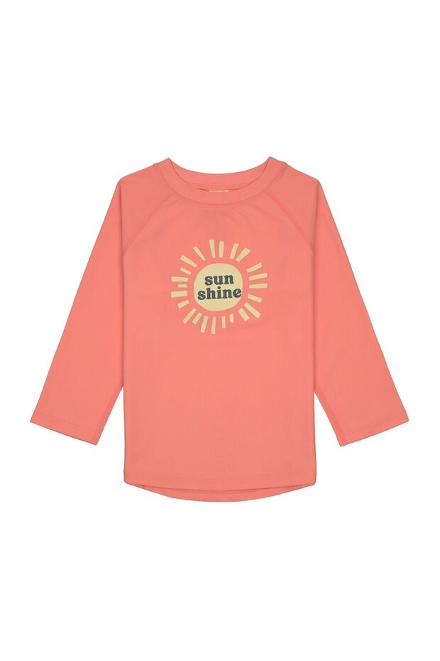 Sunshine Uv Protection Long Sleeve Swimsuit T-Shirt Coral