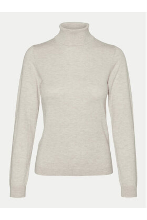 vero moda Women's Turtleneck 10320450 Beige - 2