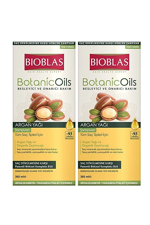Botanic Oils Argan Yağlı Şampuan 360 ml 2 Adet - 1