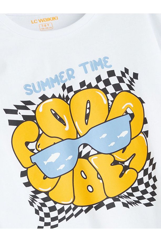 LCW Kids Bisiklet Yaka Erkek Çocuk Şortlu Pijama Takımı - 3
