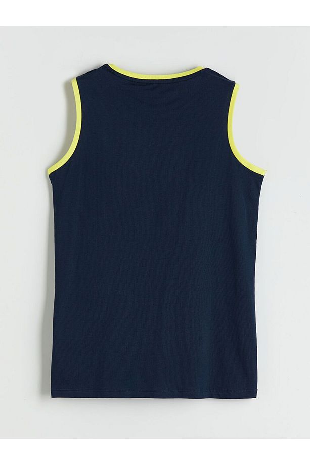 LCW Kids Bisiklet Yaka Fenerbahçe Baskılı Erkek Çocuk Şortlu Pijama Takımı - 3
