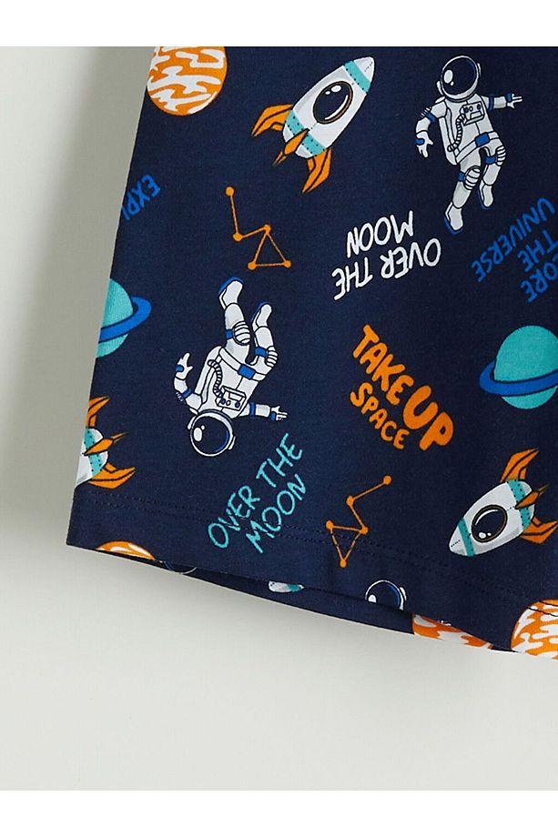 LCW Kids Baskılı Erkek Çocuk Tişört ve Şort 2'li - 5