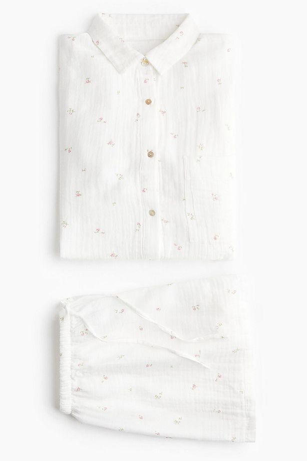 Gömlek ve Şortlu Pijama Takımı - 6