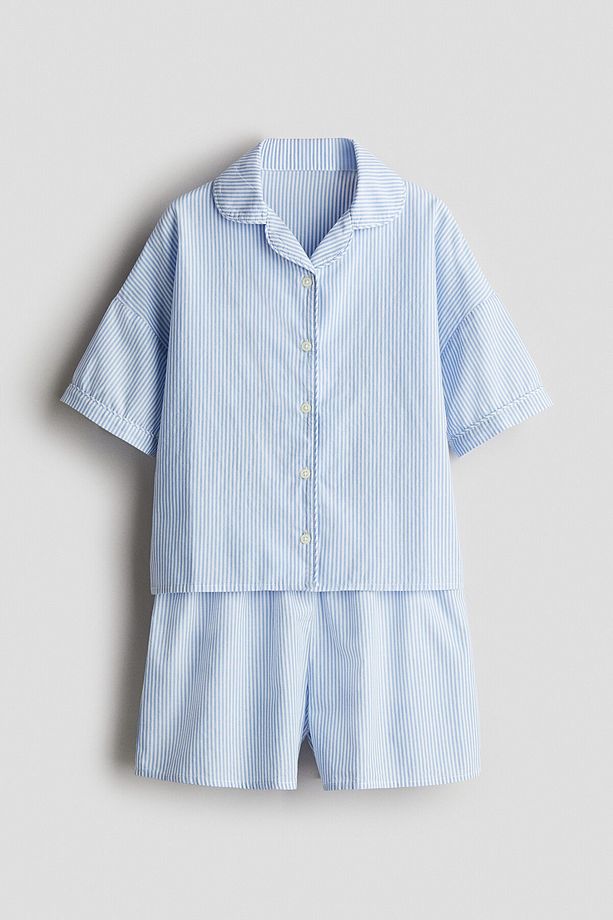 Pamuklu Poplin Pijama Takımı - 1