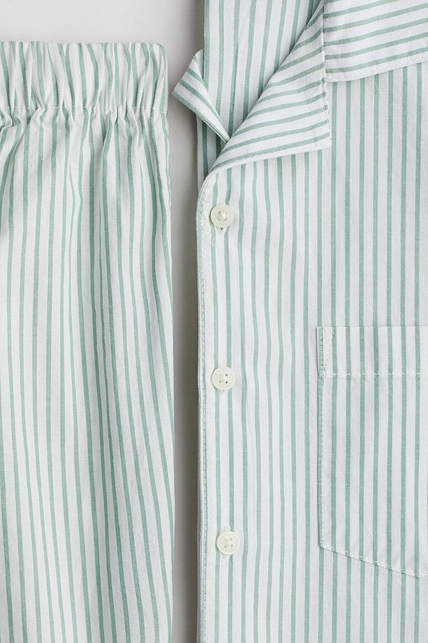 Pamuklu Poplin Pijama Takımı - 2