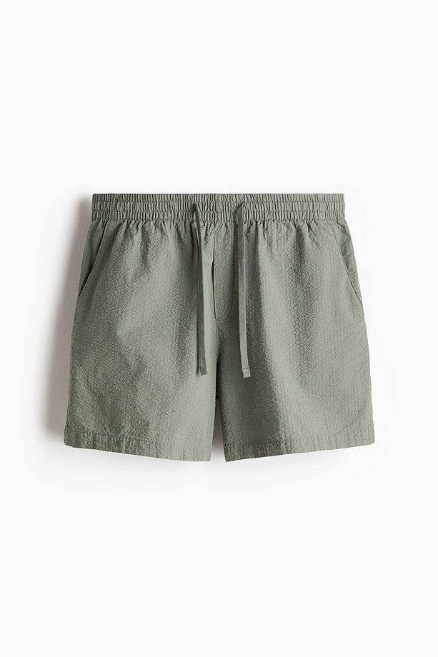 Gömlek ve Şortlu Gofre Pijama Takımı - 5