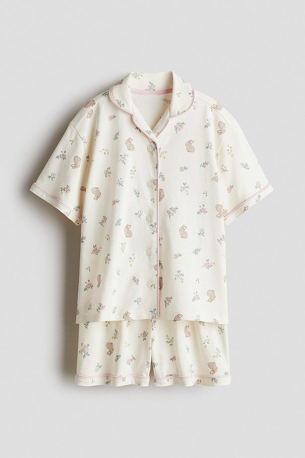 Desenli Jarse Pijama Takımı - 1