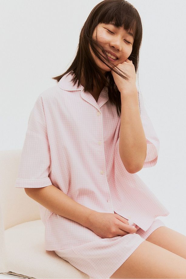 Pamuklu Poplin Pijama Takımı - 4