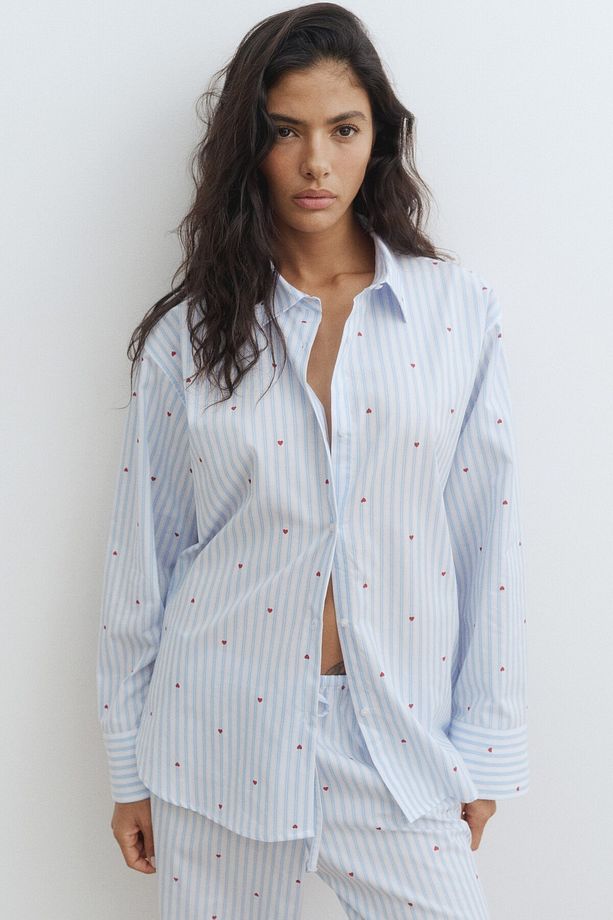 Pamuklu Poplin Pijama Takımı - 2