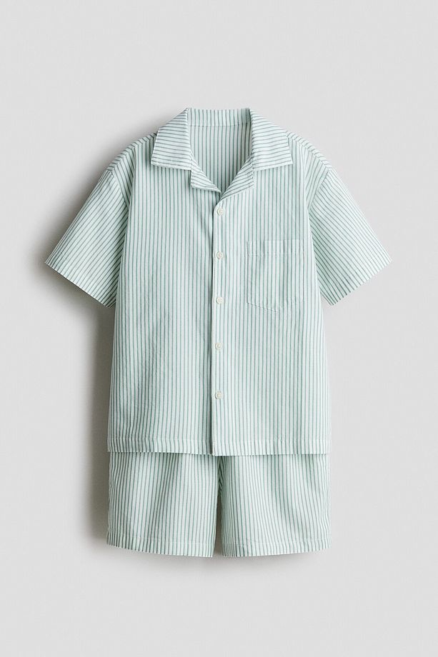 Pamuklu Poplin Pijama Takımı - 1