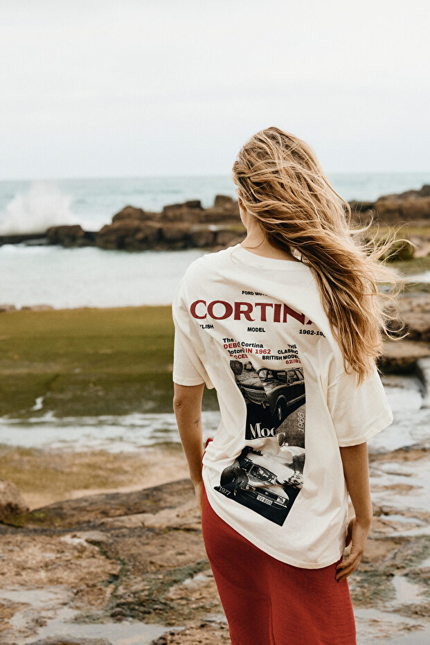 Baskılı Oversize Tişört - 4