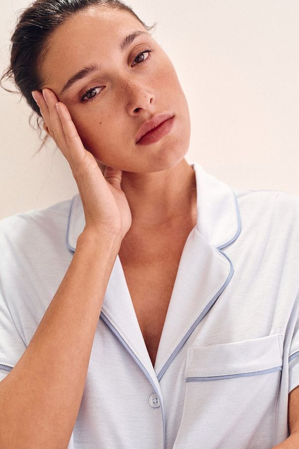 Gömlek ve Şortlu Pijama Takımı - 2