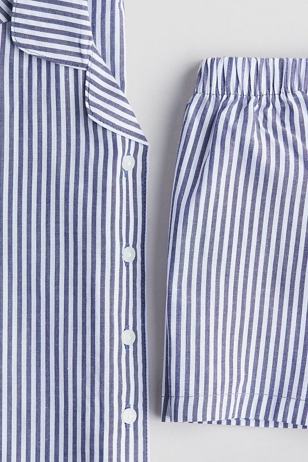 Pamuklu Poplin Pijama Takımı - 2