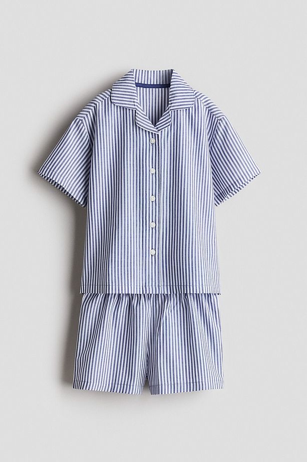Pamuklu Poplin Pijama Takımı - 1