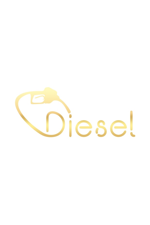 Diesel Car Sticker 17X17 cm Gold