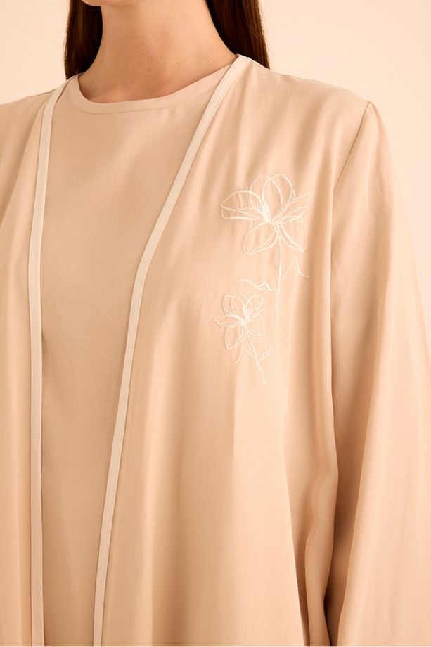 Bej Nakış ve Biyeli Tweenset - 6