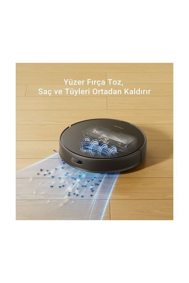 En Hızlı D9 Max Gen 2 Vacuumix Mop Robot Süpürge , 6000 Pa Vormax , 570 Ml , Siyah - 4