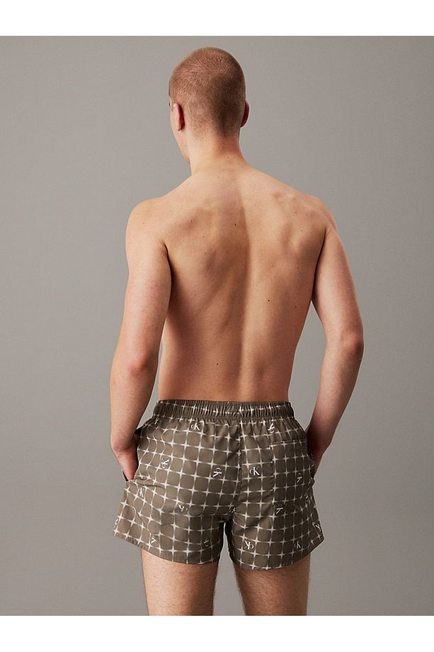 Short Drawstring Swim Shorts - CK Monogram - 2
