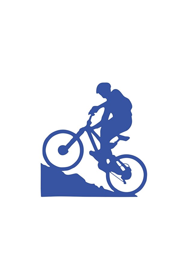 Bicycle Car Sticker 17X17 cm Blue