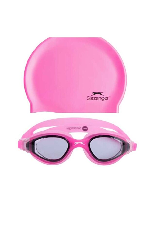 Adult Swimming Goggles Aero Gs26 Smokepinkpink+Bone