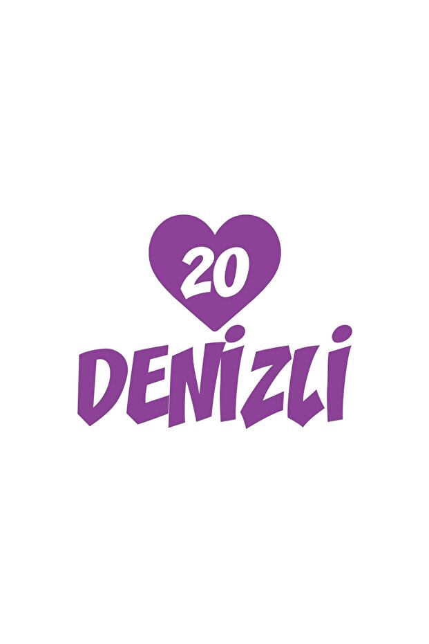 Heart 20 Denizli Car Sticker 17X17 cm Purple