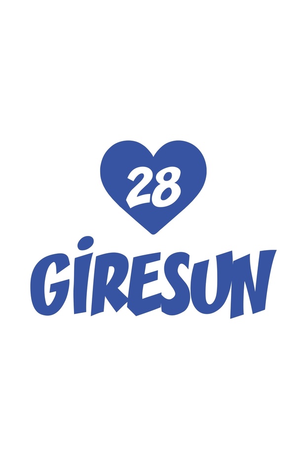 Heart 28 Giresun Car Sticker 17X17 cm Blue