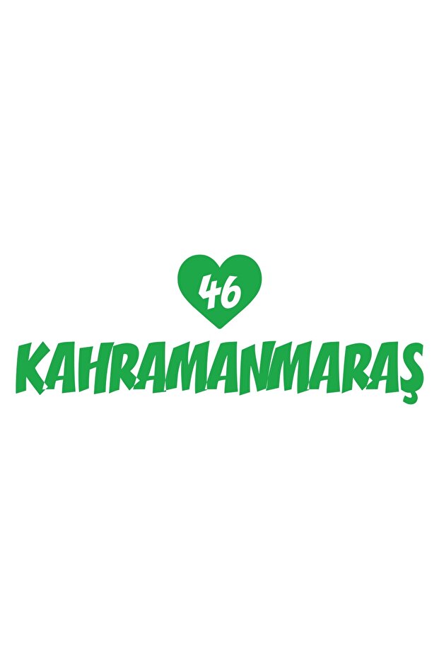 Heart 46 Konya Car Sticker 17X17 cm Green