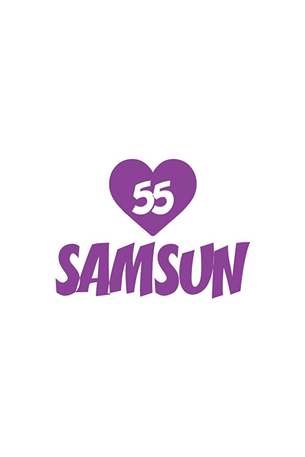 Heart 55 Samsun Car Sticker 17X17 cm Purple