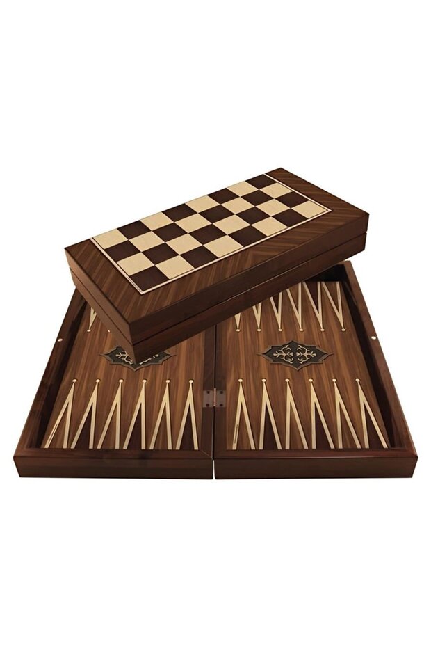 مجموعة لعبة الطاولة من خشب الجوز القديم - 2