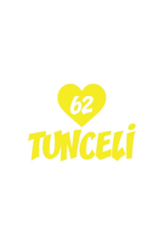Heart 63 Şanlıurfa Car Sticker 17X17 cm Yellow