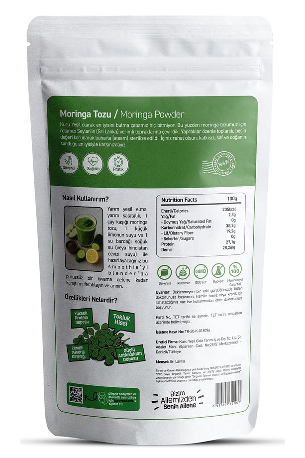 Moringa Tozu 100 gr – Doğal Yaprak Tozu | Moringa Çayı ve Tarifler İçin - 2
