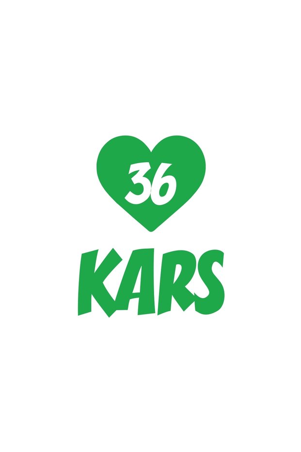 Heart 36 Kars Car Sticker 17X17 cm Green