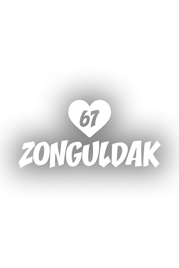 Heart 67 Zonguldak Car Sticker 17X17 cm White