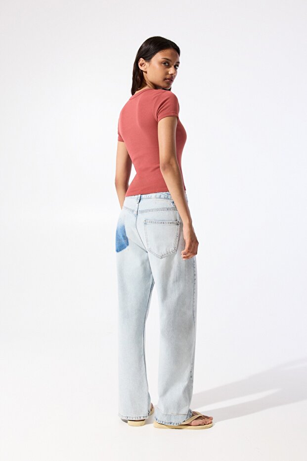 Basic vücuda oturan t-shirt - 5