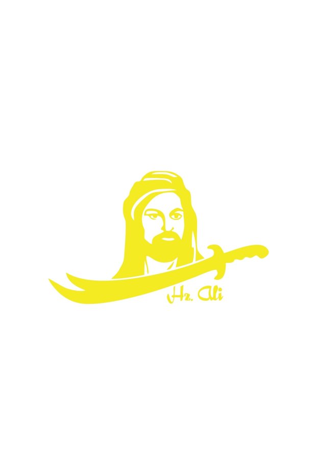 Zulfikar Hz Ali Car Sticker 17X17 cm Yellow