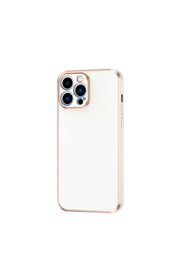 حافظة جلدية متوافقة مع هاتف iPhone 12 Pro - أبيض