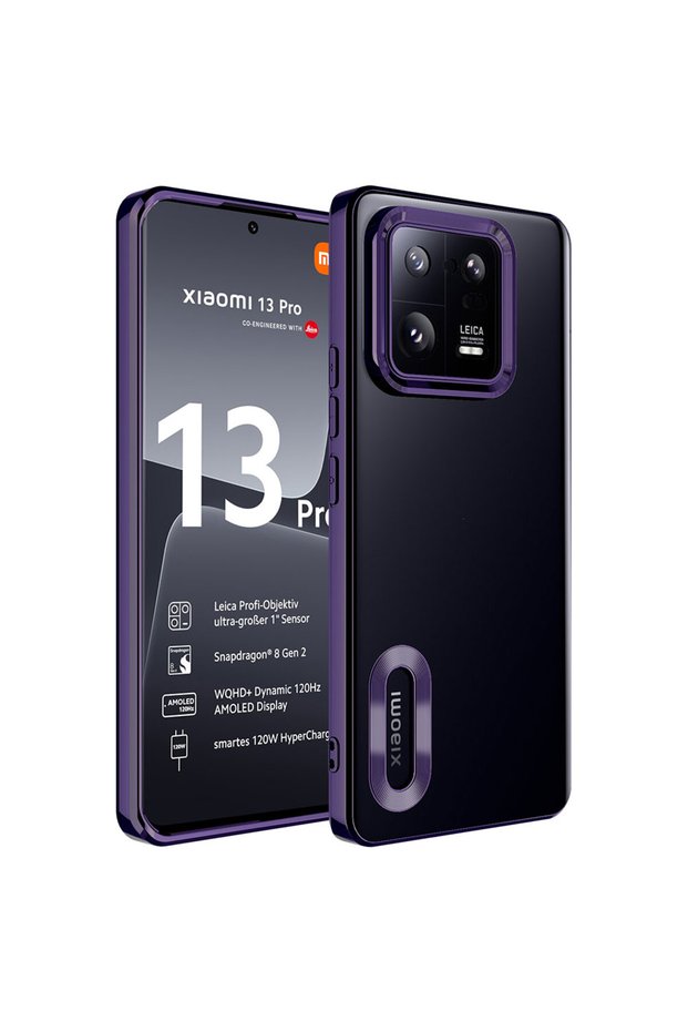 Mi 13 Pro Case Klfs Omega Cover with Camera Protection Logo - Deep Purple