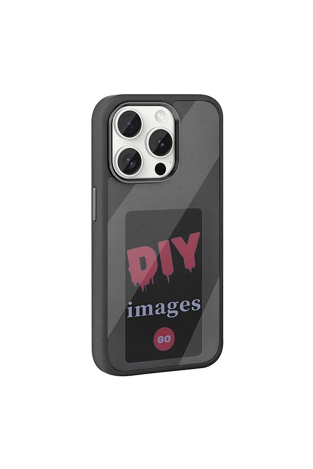 iPhone 15 Pro Kılıf Ekranı Yansıtan KLFS Akıllı NFC Kapak - Gri - 3