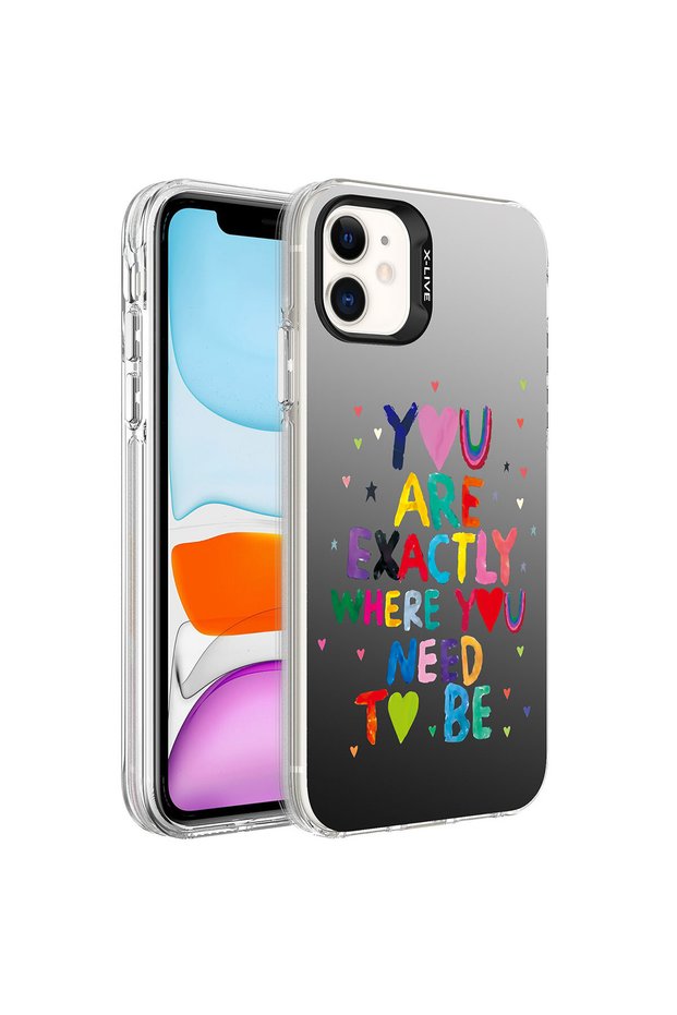 حافظة صلبة فضية منقوشة متوافقة مع هاتف iPhone 11