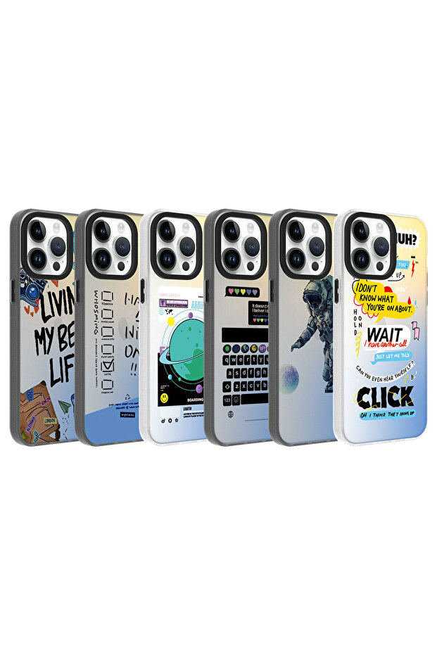 حافظة صلبة منقوشة متوافقة مع هاتف iPhone 14 Pro Max - Planet - 2