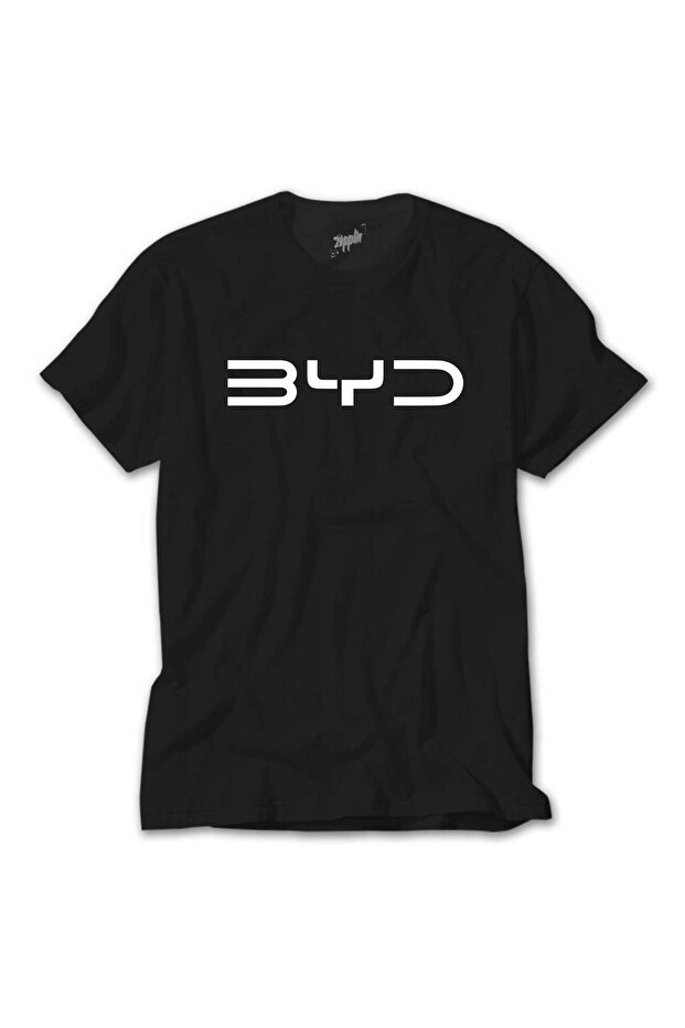 Λογότυπο BYD Λευκό Μαύρο Μπλουζάκι - 1
