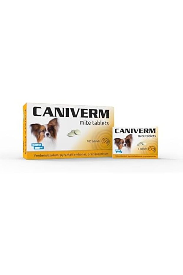 Bioveta Caniverm Deworming Mite Tablets for Dogs & Cats BROWN 10Tablets