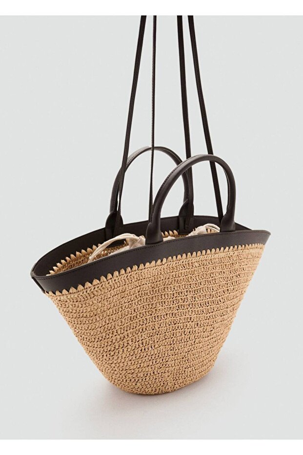 Large Size Natural Fiber Handle Tote Bag